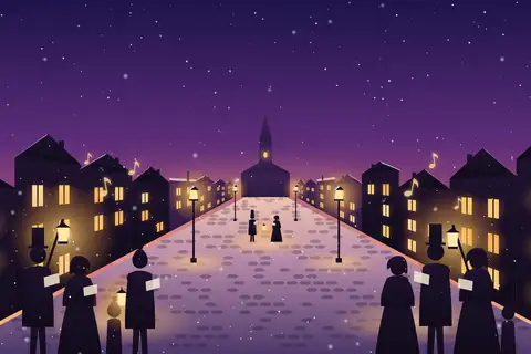 Carolers at Dusk
