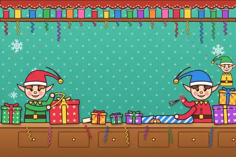 Elves Wrapping Gifts