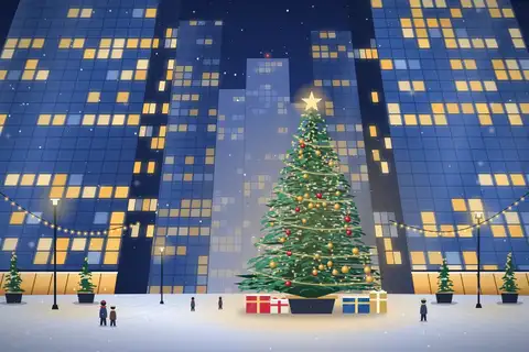 Snowy Glass Towers