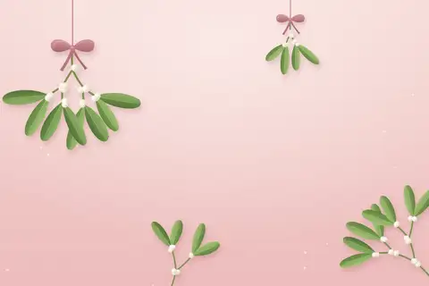 Mistletoe on Blush