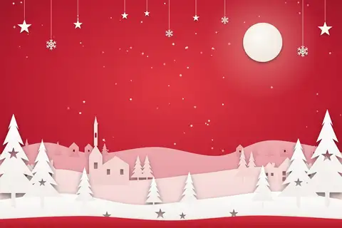 Papercut Snow Village