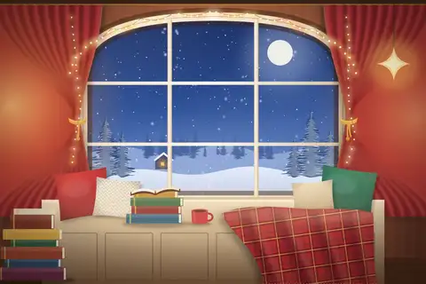 Snowy Reading Nook