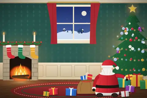 Santa Under the Tree