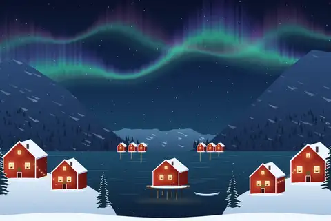 Scandinavian Fjord Village