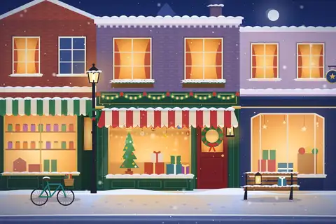 Snowy Shop Front