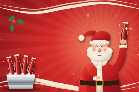 Vintage Soda Santa